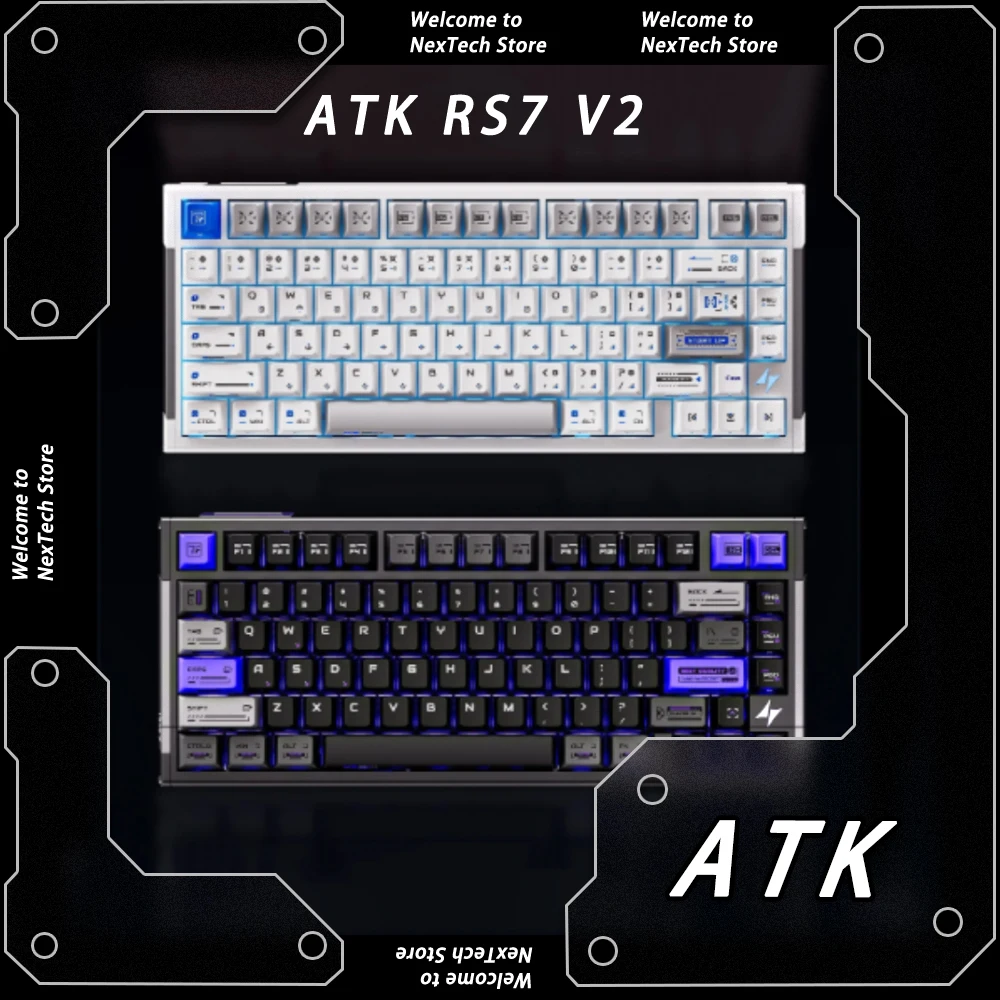 ATK RS7 V2 Magnetic Switch Mechanical Keyboard Wired Aluminium Alloy 8K RT0.001mm Gaming Keyboard PC Gamer Custom Accessories