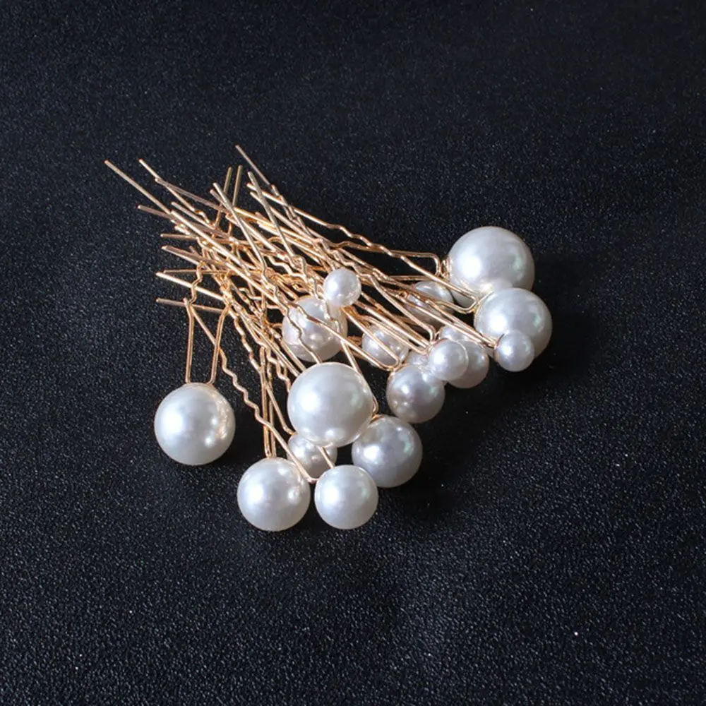 

Haippins Hairstyle Tools Disk Hair Headdress U-shaped Hairstyle U-shaped Hairpin Wedding Headwear Bridal Tiara Pearl Hairpin