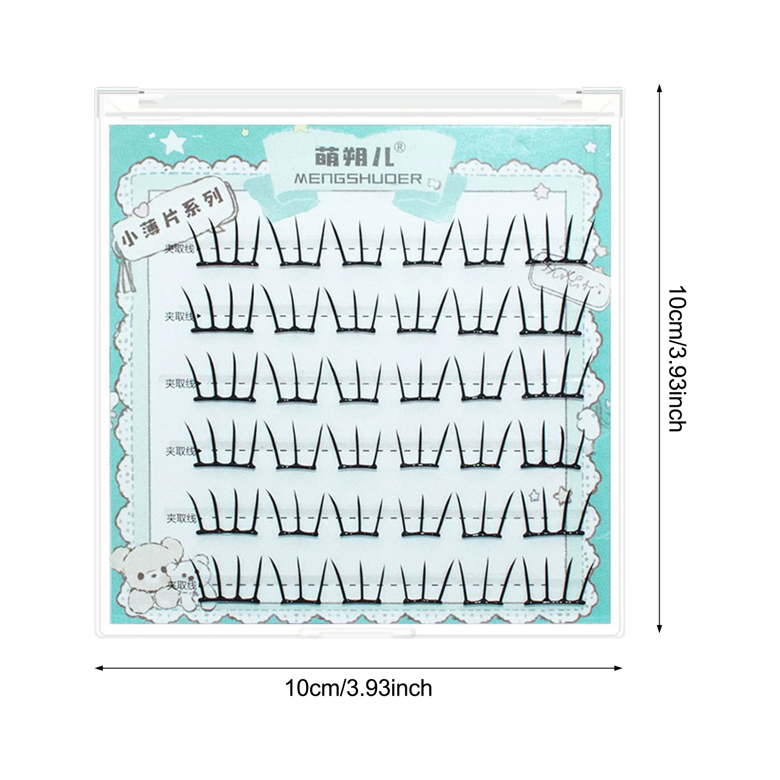 10-13 ミリメートル自己粘着 DIY マンガまつげ個別接着剤不要再利用可能なつけまつげ韓国アイドルまつげエクステンション