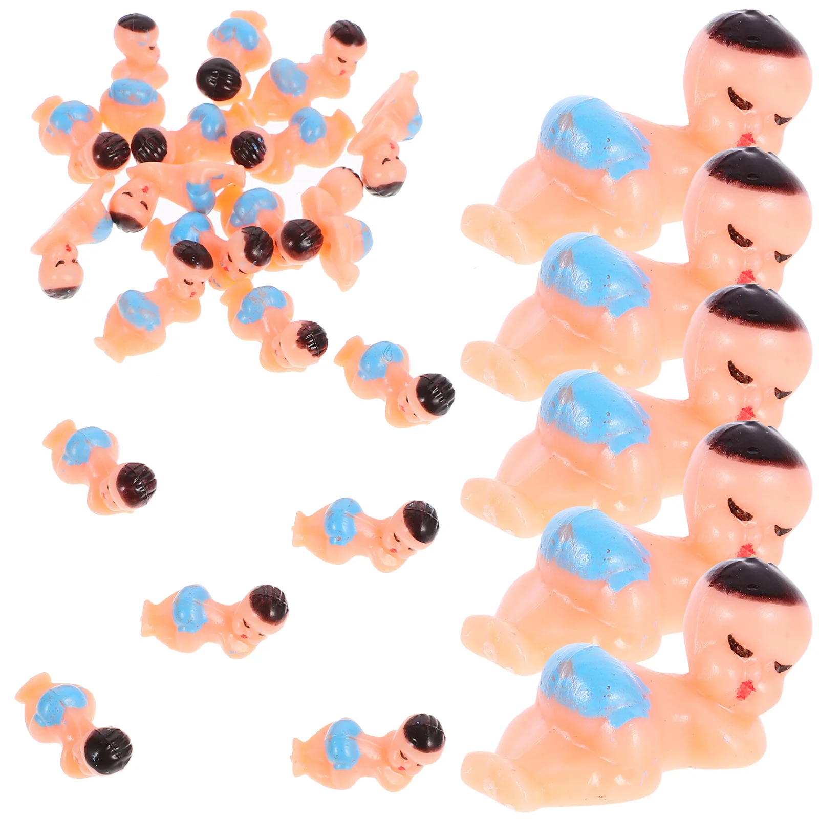 

20Pcs Baby Ornaments Sleeping Baby Miniature Plastic Environmental Friendly Home Party Decoration Plastic Ornaments