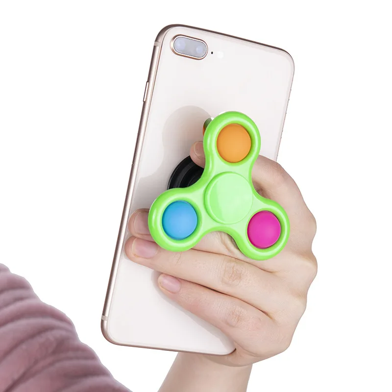 Bubble Fidget Hand Spinner Squeeze Sensory Toy Celling Phone Holder Sucker Anti Stress Spinning Adult Kids Funny Flip Finger Toy