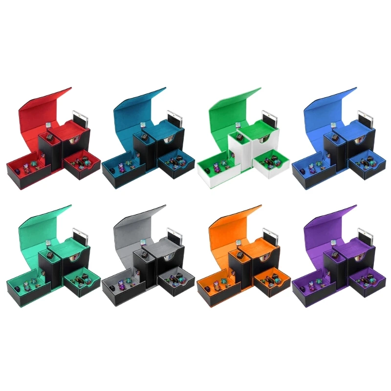 

Магнитная застежка-кубик, держатель для карт «Башня», дизайн-футляр для карт с двойным рукавом, 15UB