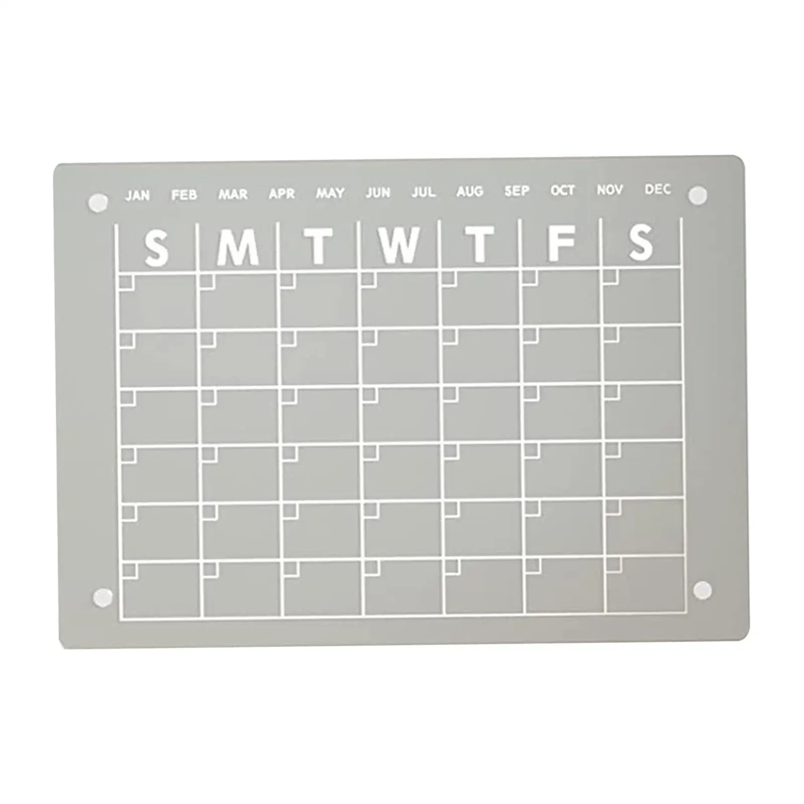 Monthly Calendar Planner Fridge Magnets Multicolour Clear for Wall
