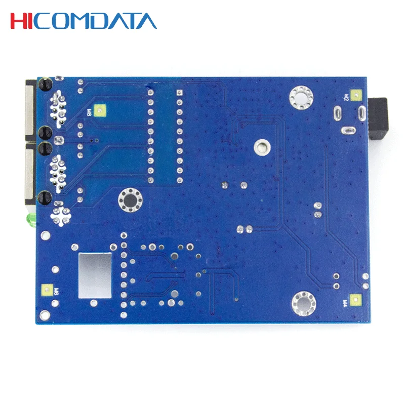HICOMDATA 100M Fiber Optic Media Converter 5 3 Ports 1 SFP 4 RJ45 1 SFP 2 RJ45 20km SC Port Isolated Fiber Transceiver PCBA