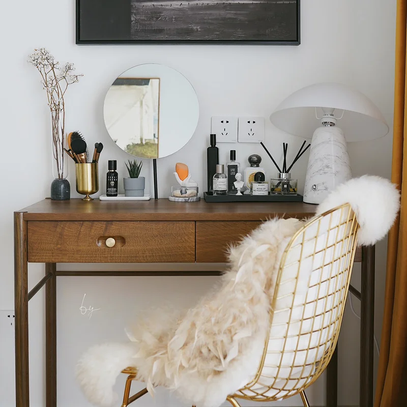 Walnut ash wood all solid wood dressing table