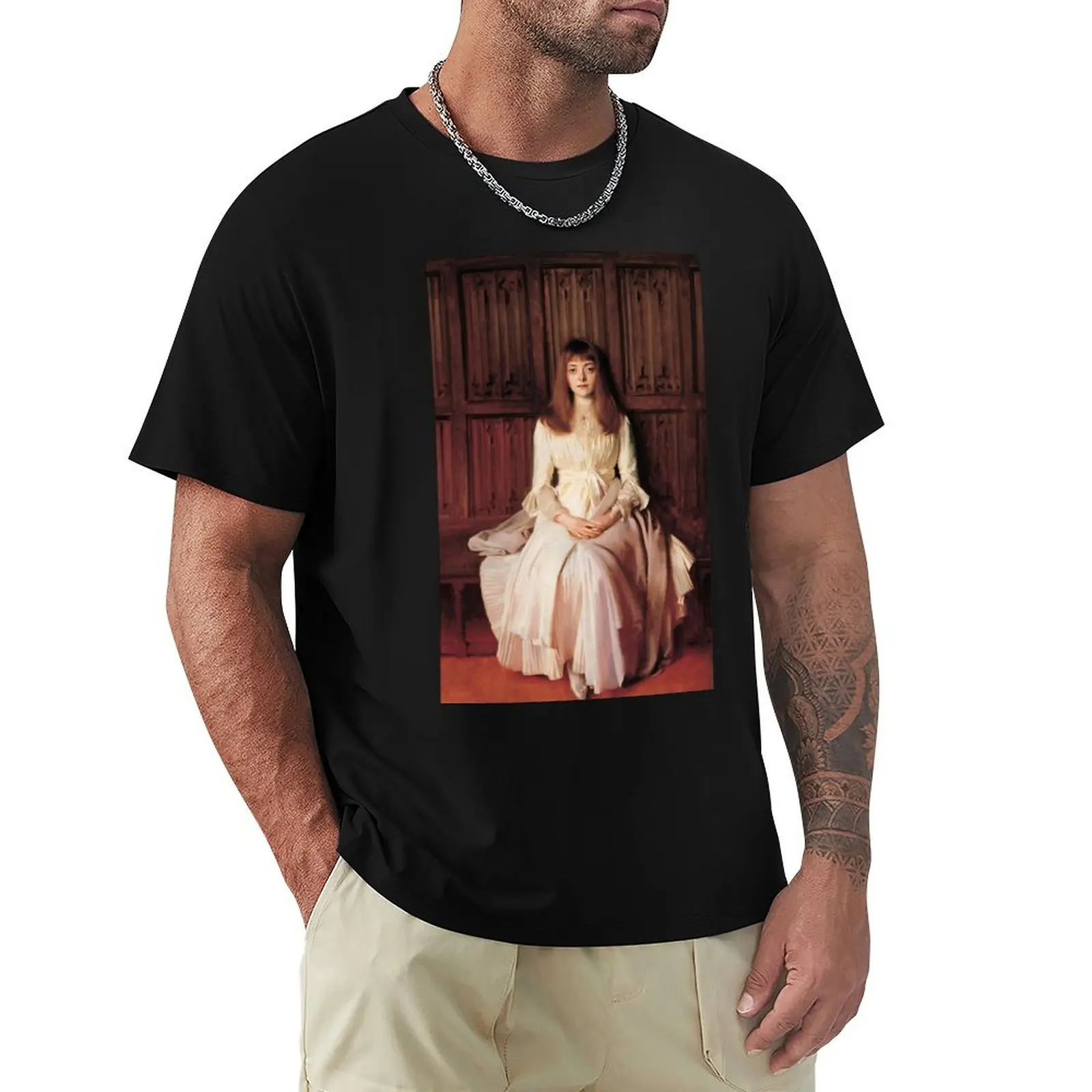 John Singer Sargent - Miss Elsie Palmer T-Shirt Fashion Simple Casual Tee Shirt