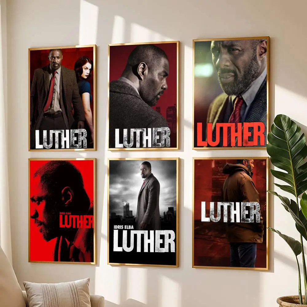 tv series L-Luther-R Poster Modern Wall Decal for Living Room Cafe Office Bar and Bedroom
