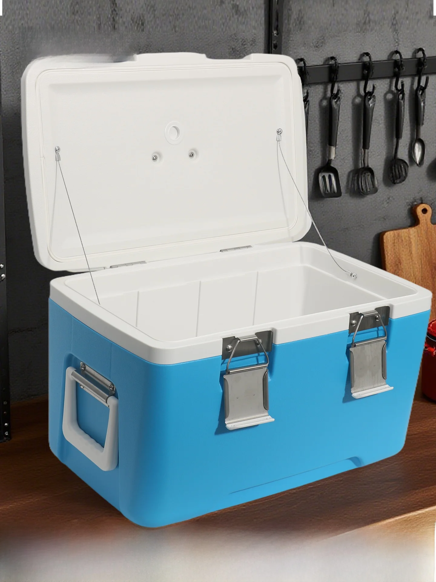 

Commercial 33L PU Insulated Cooler Box for Outdoor Cam Ice Cr Sna very Street Food Stall Refrigeration Storage