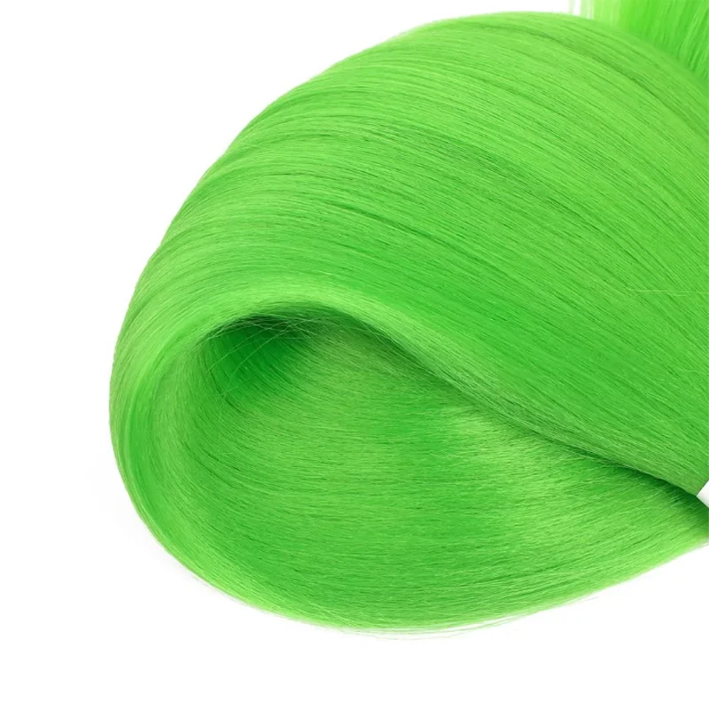 Capelli intrecciati verdi prestirati 26 pollici 3 confezioni di capelli intrecciati per trecce, impostazione estensioni dei capelli intrecciati sintetici (26 pollici)