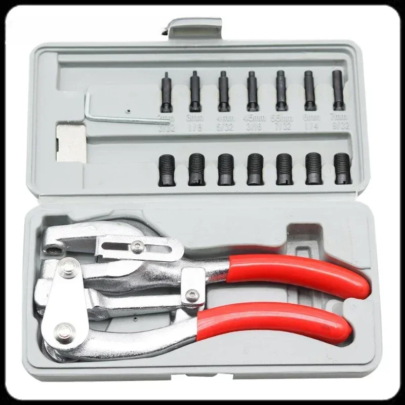 

Hand-Held Power Punch Kit Carbon Steel Iron Plastic Hole Punch Pliers Puncher Kit For Stainless Steel Aluminum Leather