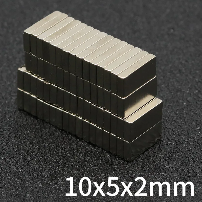 10/20/50/100/200Pcs Block Magnet 10x5x2 Neodymium Magnet N35 10mm x 5mm x 2mm Permanent NdFeB Super Strong Powerful Magnets