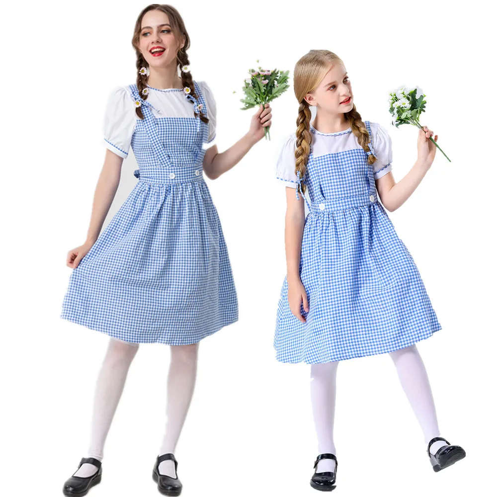 

Halloween Alice in Wonderland Maid Cosplay Costume German Oktoberfest Bavarian Beer Girl Dress Maid Parent-child Costume