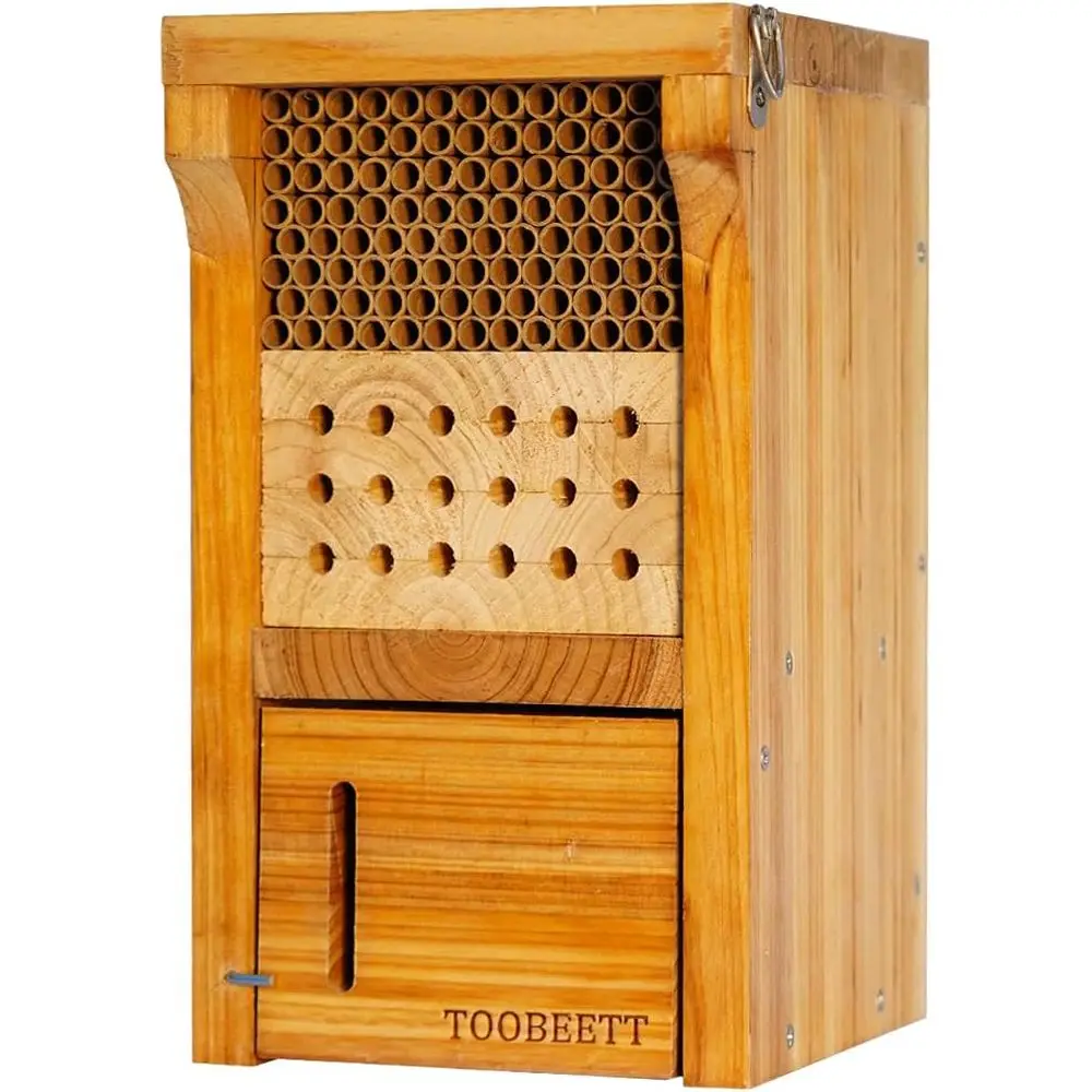 

Деревянный домик для насекомых Mason House с восковым покрытием для привлечения пчел в ваш сад