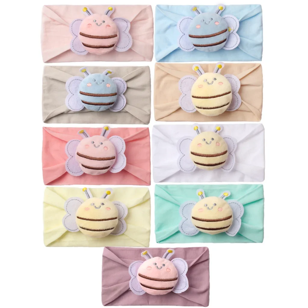 Adorable Hair Band Newborn Baby Girls 3D Bee Headbands Spring Autumn Infant Boys Girls Cute Hair Accessory Soft Elastic Band