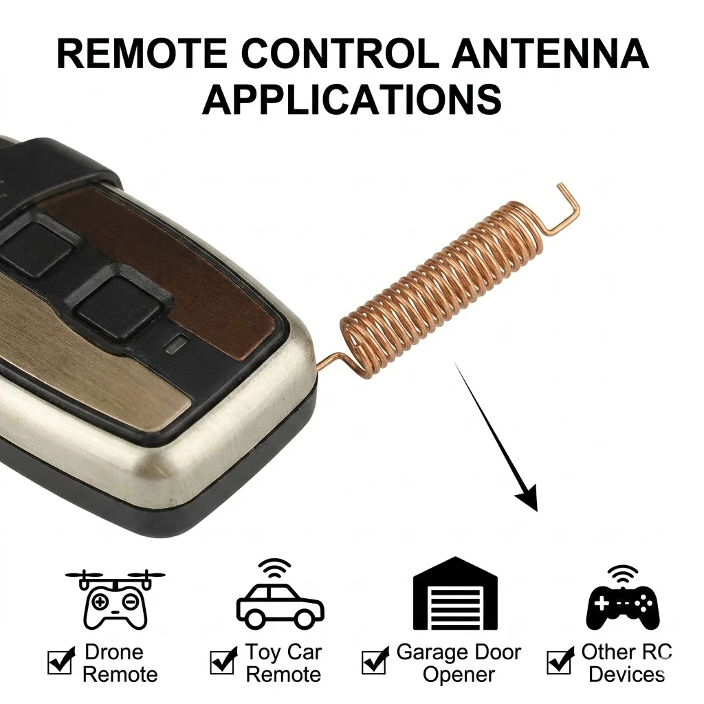 Superbat 10pcs 433MHz 470MHz 490MHz 510MHz 868MHz 2dbi Helical Spiral Spring Remote Control Antenna