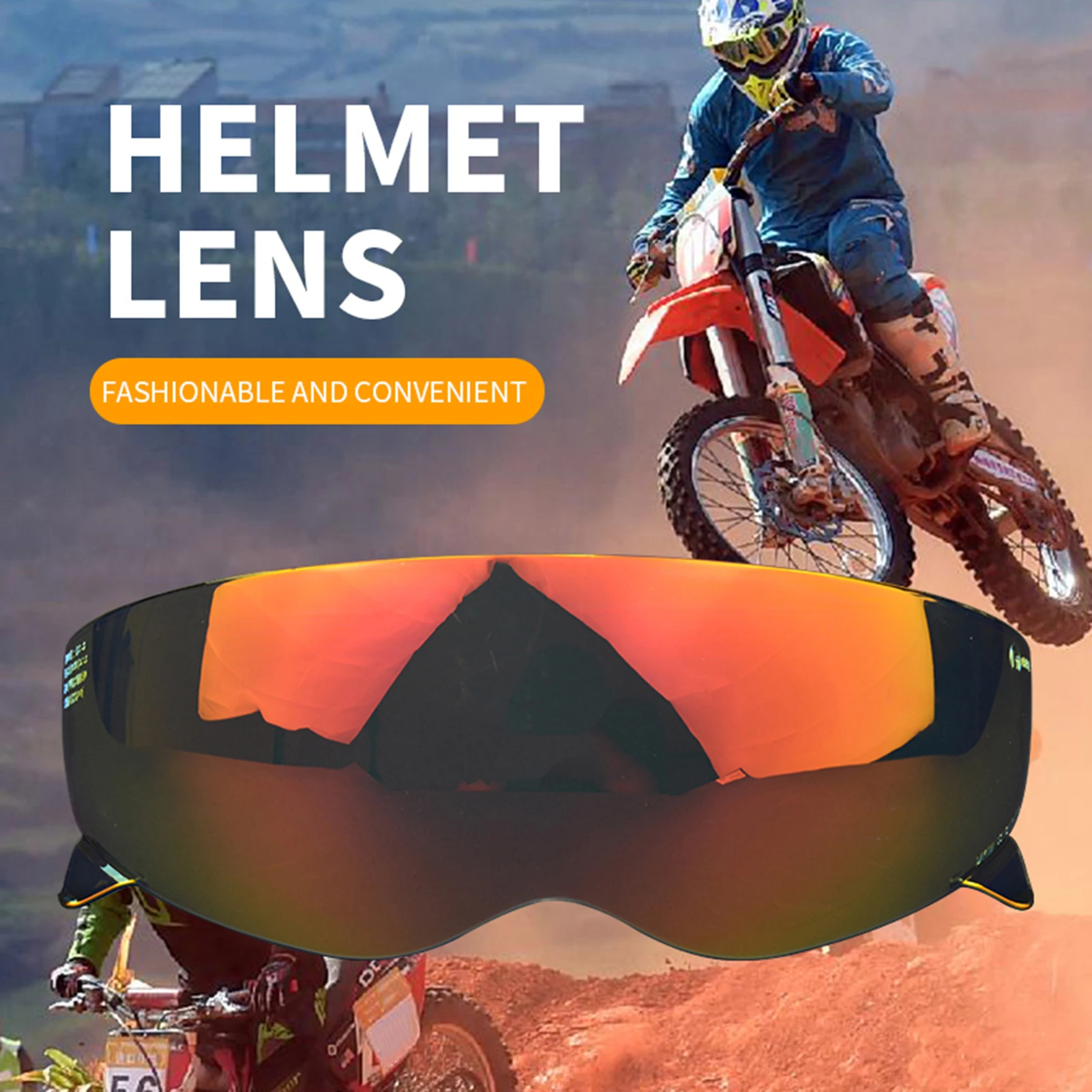 

Motorcycle Helmet Lens Easy to Install Splashproof Fogproof Helmet Goggle Lenses for Scorpion EXO Helmet