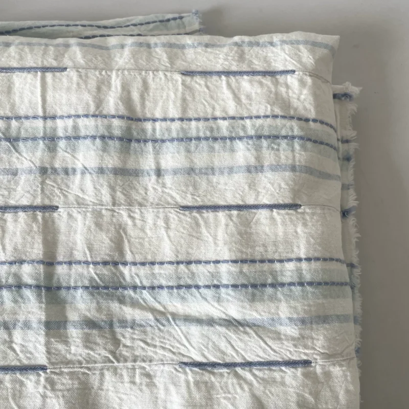 Three-dimensional woven jacquard cotton fabric for pants clothing fabric handmade blue fabric DIY