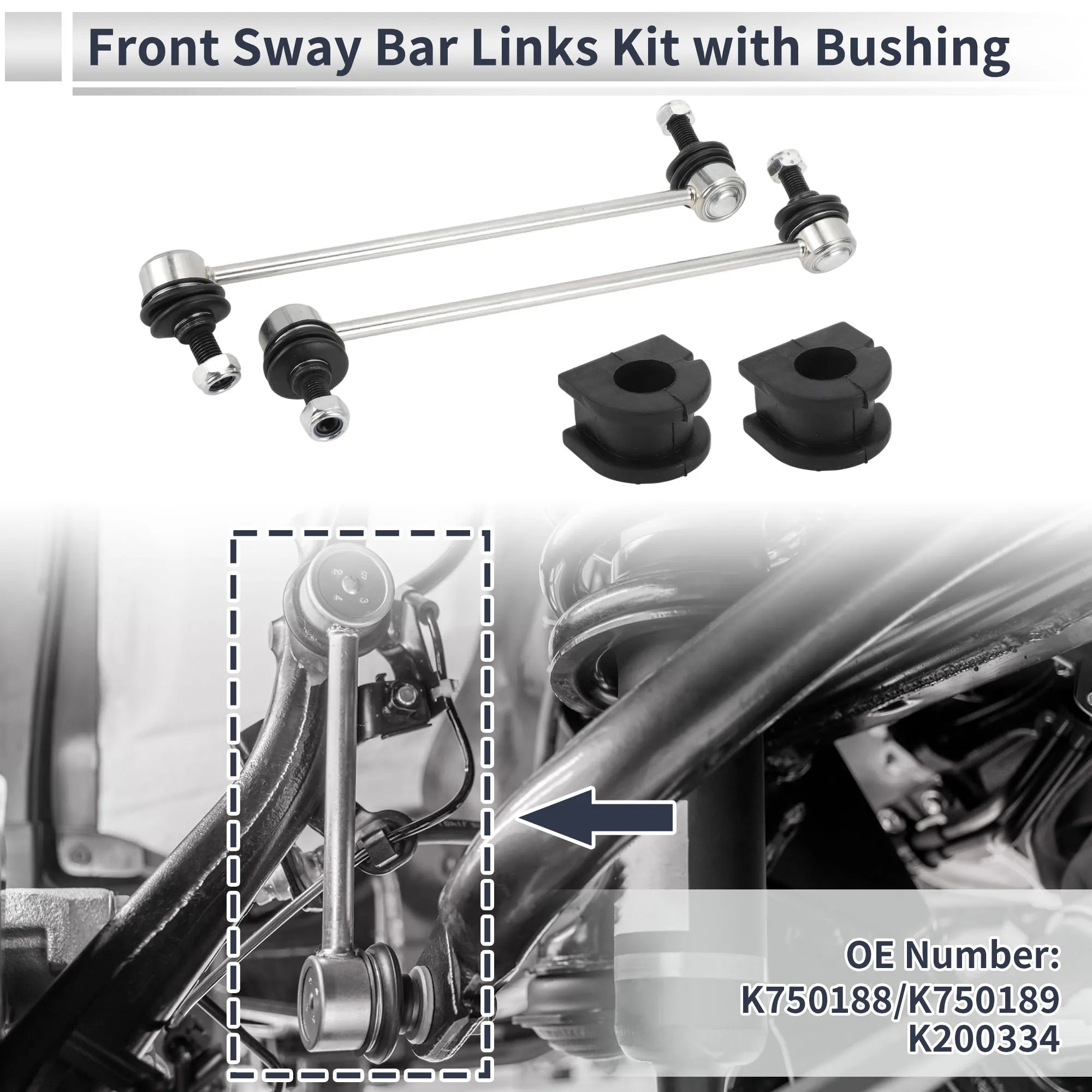 

UXCELL Front Stabilizer Bar Links with 2 Pcs Bushing for GMC Terrain 10-12 No.K750188