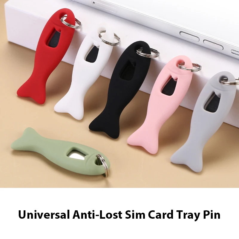 Cell Loss-proof SIM Card Ejection Pin Eject Tray Open Needle Universal Mobile Phone SIMCard Storage Case Ejecter Keyring Pendent