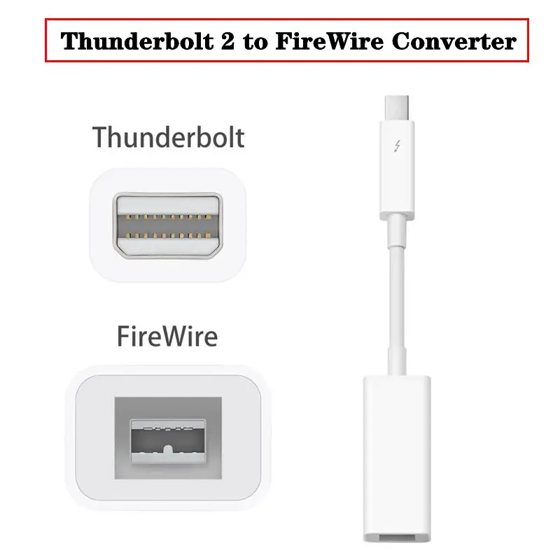 Apple Thunderbolt to FireWire 800 Adapter Thunderbolt to Fire 1394B, Suitable For Mac Computers Equipped With Thunderbolt Ports