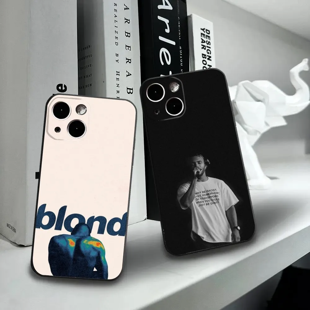 F-Frank Ocean B-Blonde Phone Case For iPhone16,15,14,13,12 Mini 11 Pro XR,X,XS,MAX 7,8 Plus Silicone Cover Soft Black