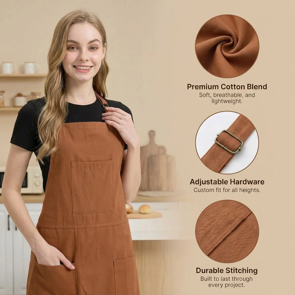 

Long Split Leg Pottery Apron with 3 Pockets for Men Women Ceramic Making Work Apron Long Clay Artist Apron