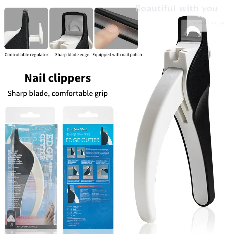 

Acrylic False Nail Clipper Manicure Clamp Clippers Special Type U-shaped Cutters Stainless Steel Trimmers False Nail Tips Tools
