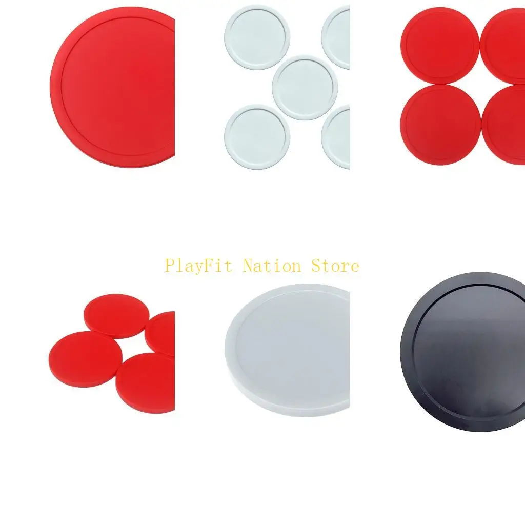 

242F 5Pcs Air Hockey Pucks 2.5in Heavy Replacement Pucks Plastic Round Hockey Pucks