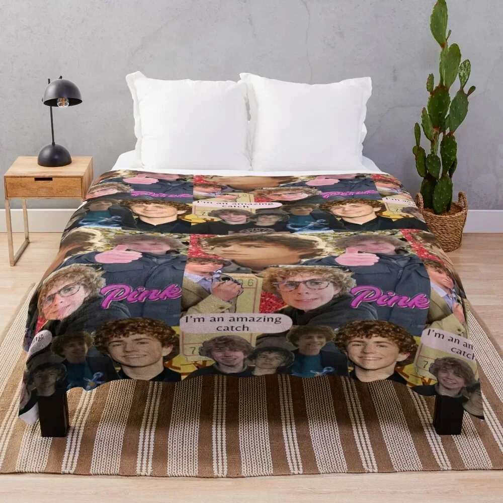 

percy jackson walker scobell collage Throw Blanket Year Round Soft Comfortable Blanket for Home
