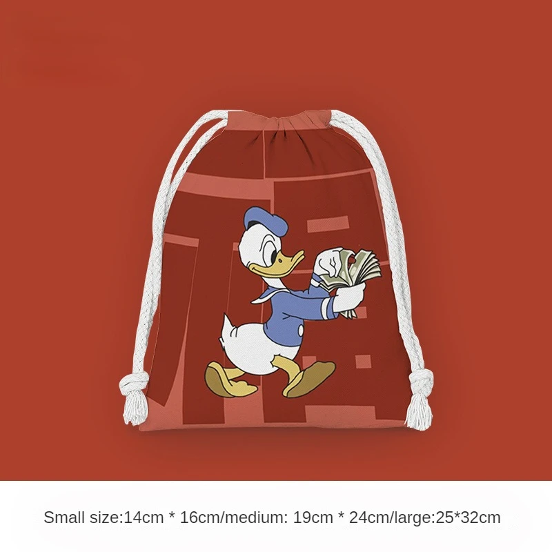 Disney Donald Daisy Duck borsa portaoggetti con coulisse articoli da toeletta custodia per cosmetici custodia per bambini Cartoon peluche Candy sacchetti regalo di compleanno