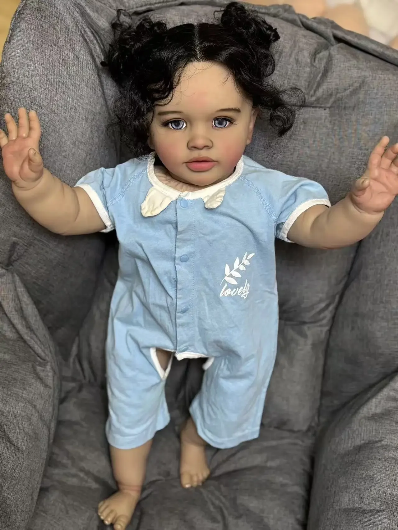 

DLS индивидуальная ограниченная поставка 68 см Reborn Baby Pippa с укорененными волосами, уже готовая кукла, рождественский подарок