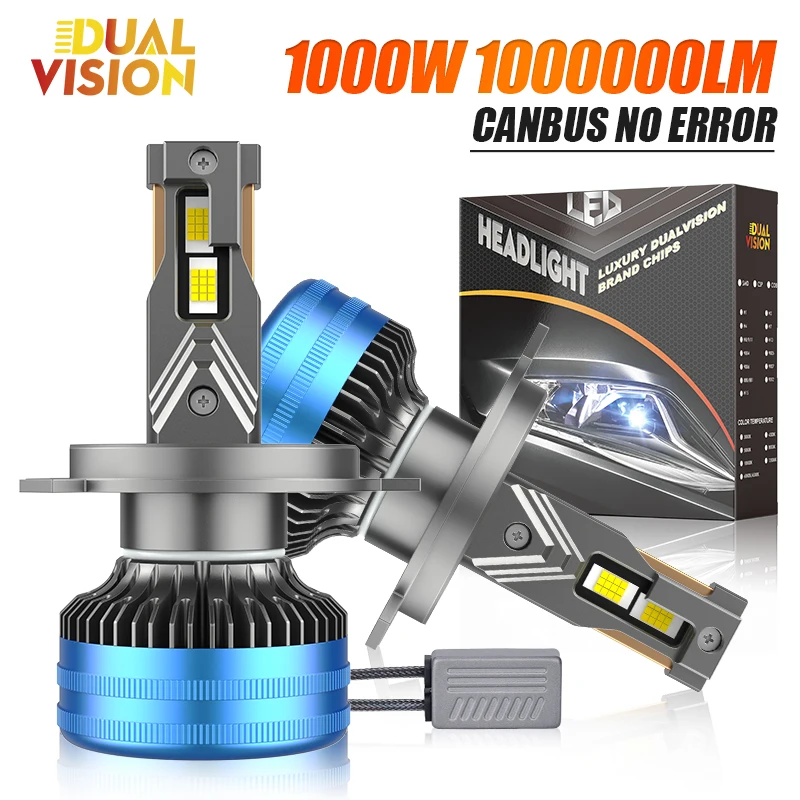 

Dualvision H1 H3 H4 H7 LED H8 H11 9005 HB3 9006 HB4 9012 Hir2 Led Headlight Bulb Canbus Light Automobile Kit H7 Turbo Fog Lamp