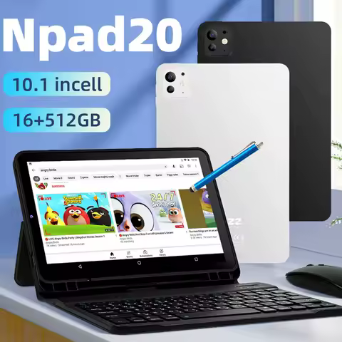 2026 New 10 Inch Android 15 Tablets 16GB RAM 512GB ROM 7000mAh Battery 5G Wifi Bluetooth HD IPS Display with Free Gifts Keyboard