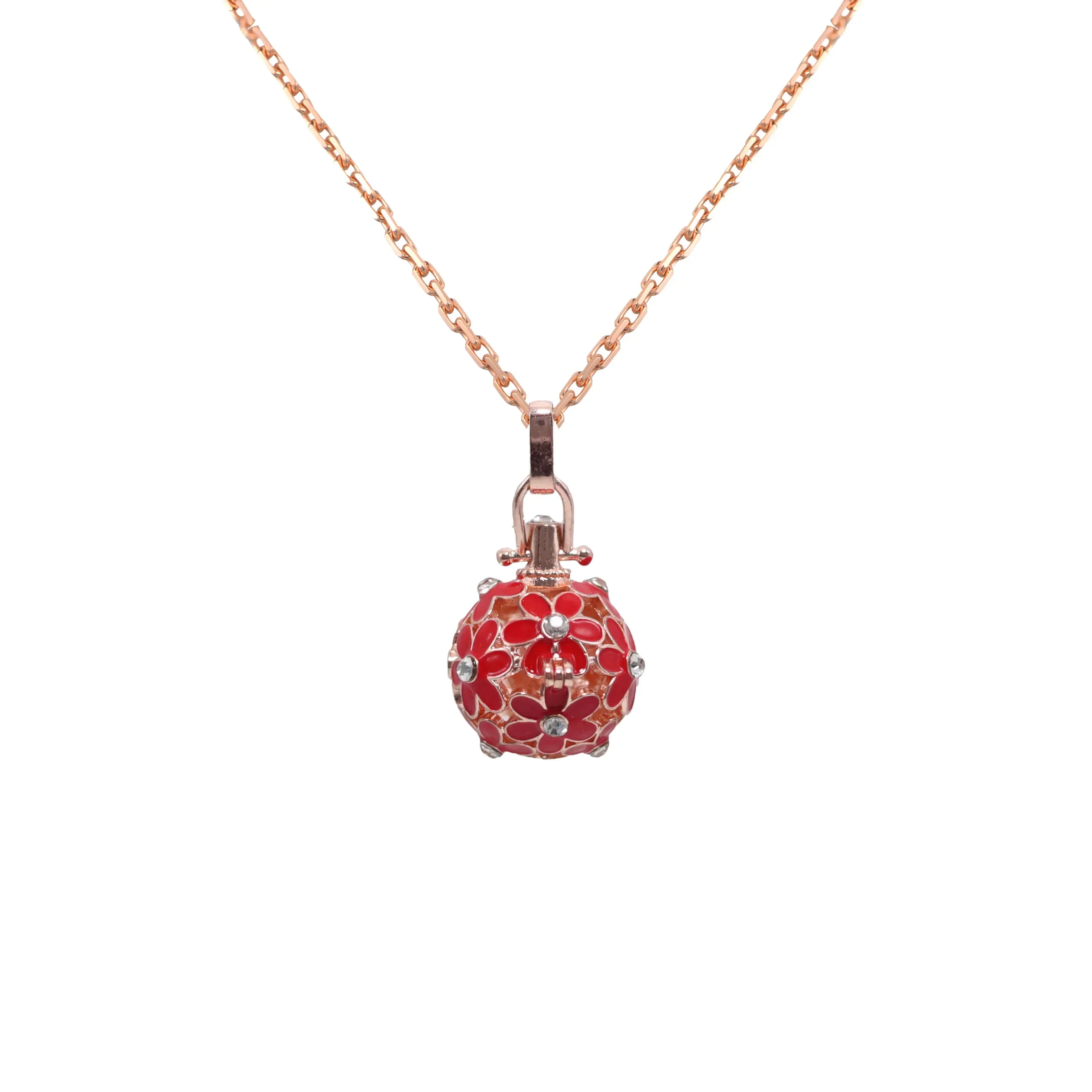 

Women DIY Openable Cage Angel Caller Long Hollow Out Harmony Ball Locket Pendant Musical Sound Bell Chain Necklace