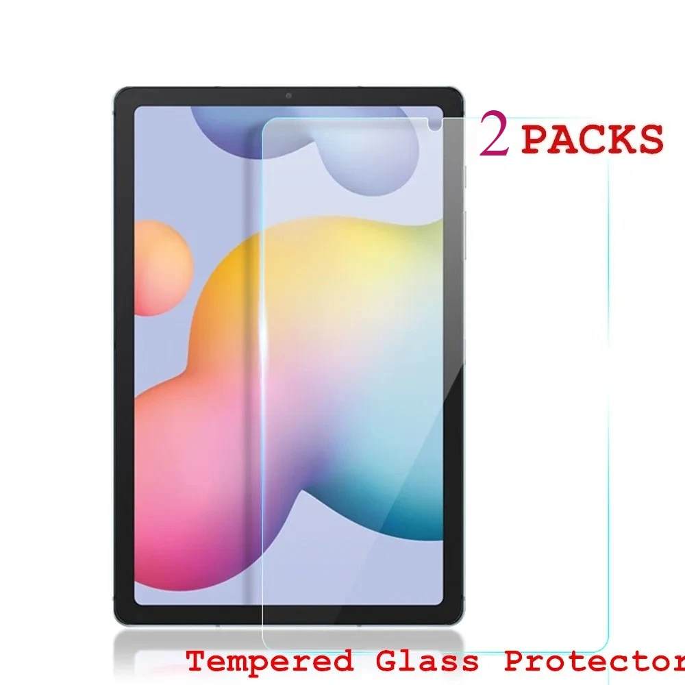 2-Packs Tempered Glass for Samsung Galaxy Tab S6 S5E S4 S3 S2, 9H Hardness Bubble-Free Screen Protector for T860 T720 T830 P610