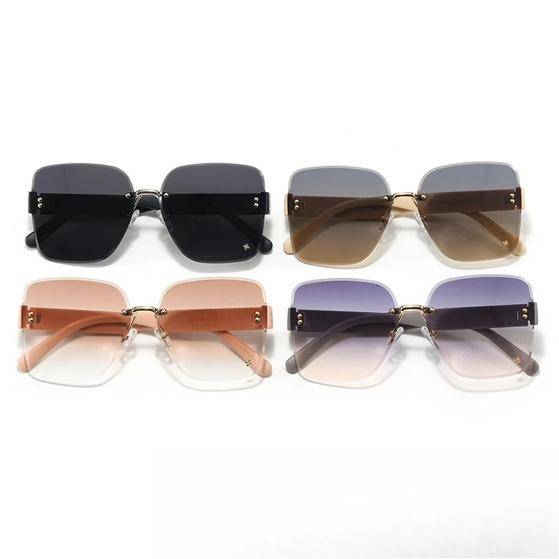 Women's 2025 Rimless Edge Sunglasses - Stylish UV Protection, Trendy & Chic, Polarized Lenses for Fashion