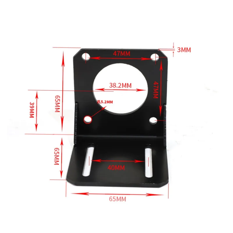 L Type Fixed Seat for NEMA23 Stepper Motor Bracket Mounting with Screw Deep Iron Material CNC Mount