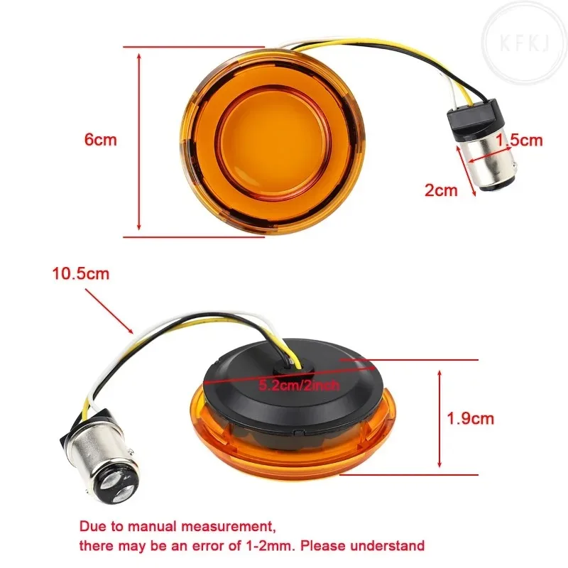 

Пара светодиодных указателей поворота, 2 дюйма, указатели поворота, 1157 басов для Harley XL883/X48, скользящая серия, освещение мотоцикла спереди, новинка 2025 г.