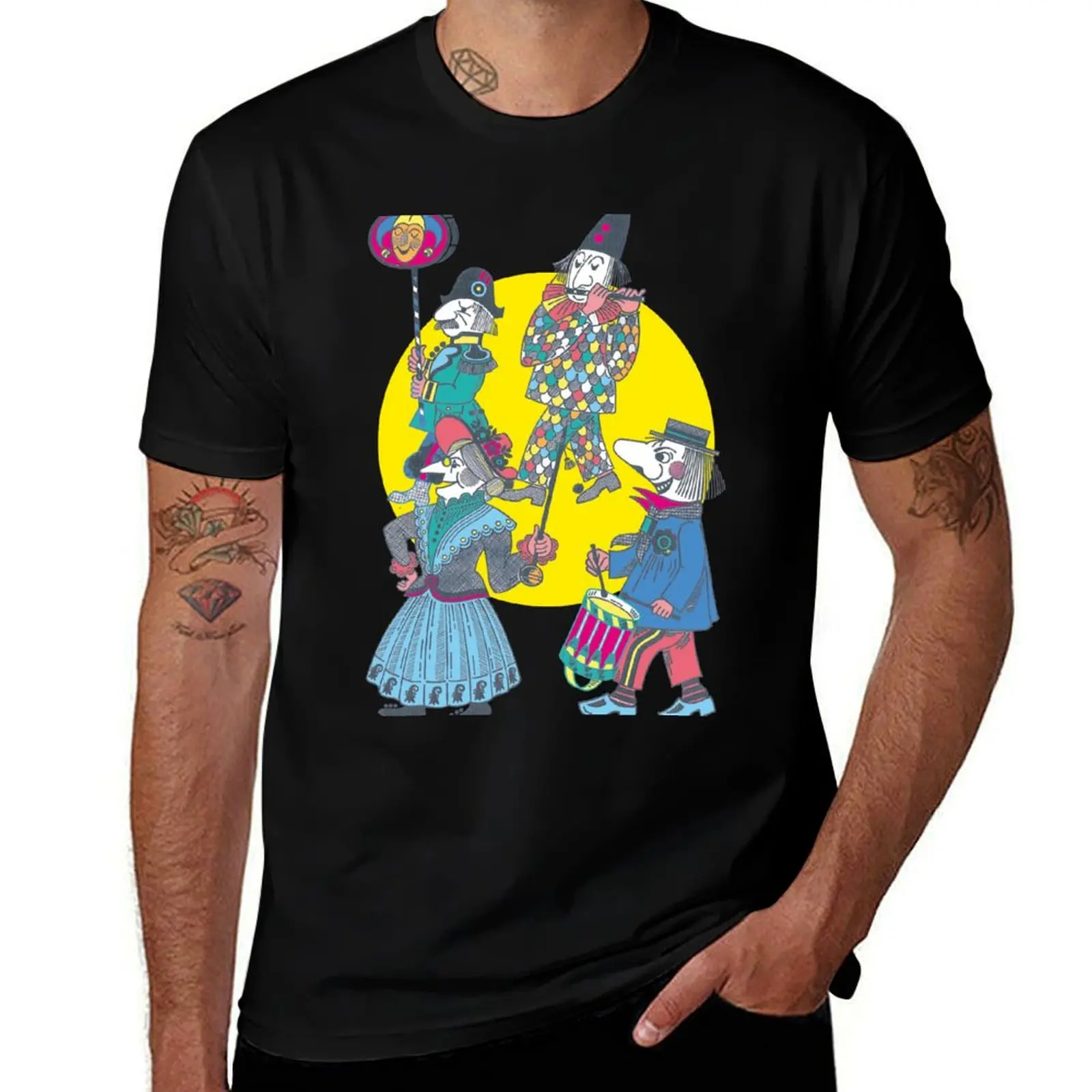 Basel carnival with Waggi's old aunt Harlequin Altfrangg T-Shirt cotton t shirt man T-Shirt