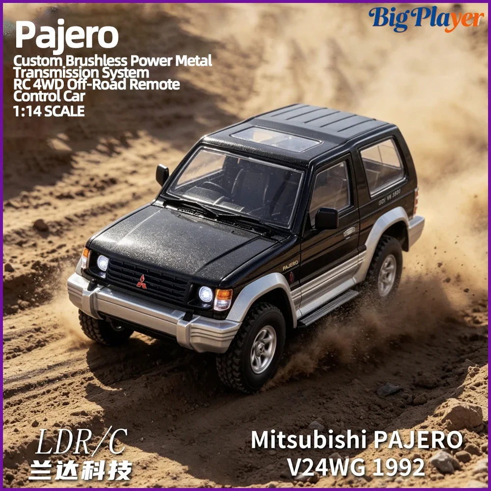 LDRC LD1297PRO 1/14 Scale 4WD Pajero RC Crawler Brushless Power 2.4G Off-Road Simulation Climbing Car Christmas Halloween Gift