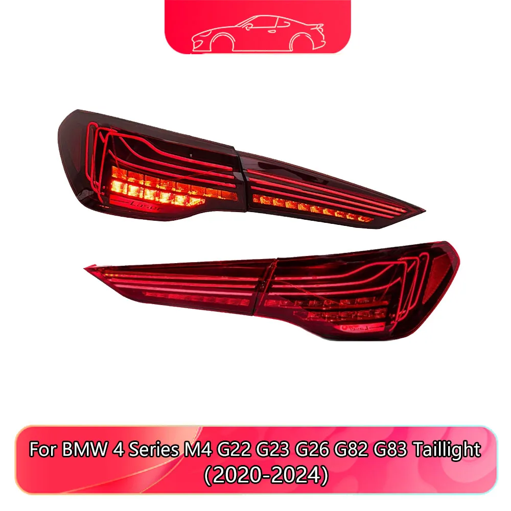 

LED Taillights For BMW 4 Series G22 G23 G26 G82 G83 M4 CSL Rear Taillight Turn Signal Brake Lamp Plug And Play Car Accessories