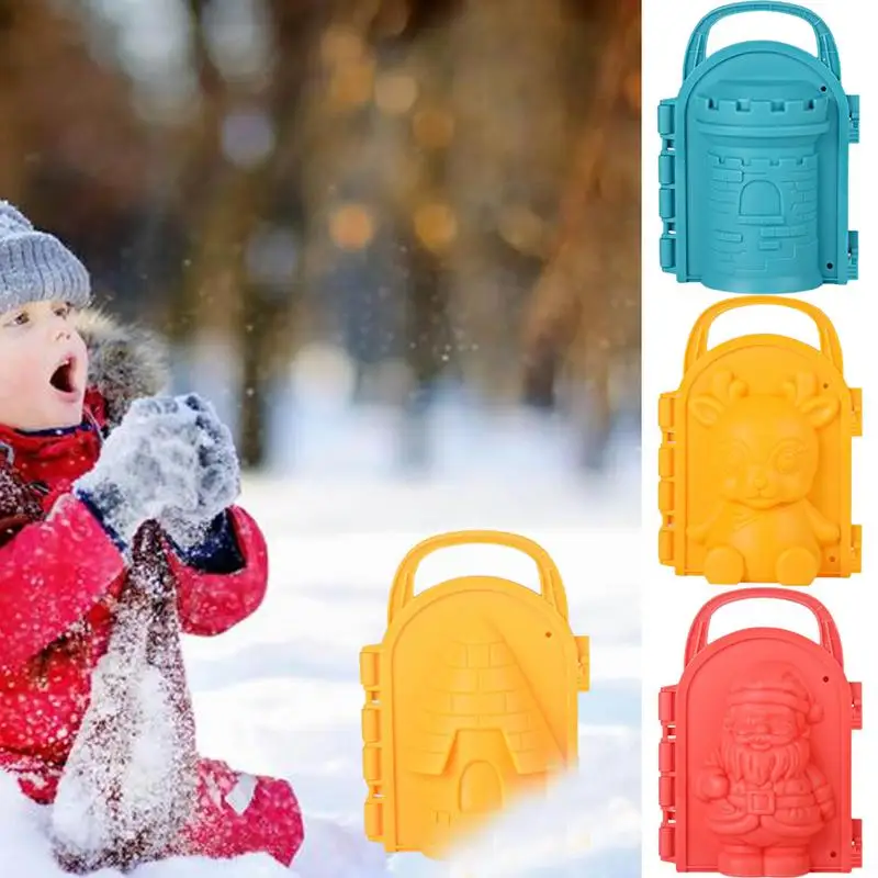 Strumenti per la neve con sabbia Giocattoli da giardino Stampo per neve con sabbia per bambini Giocattoli estivi per bambini per giochi da spiaggia al mare Sabbia Neve Inverno Snow Fort Maker