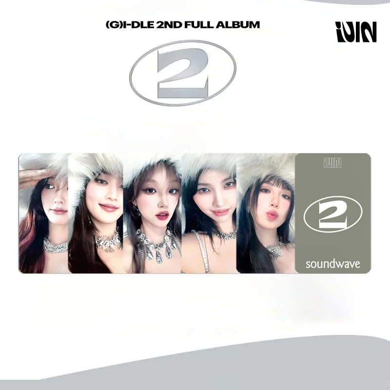 5Pcs/Set Kpop Soyeon Miyeon 2 2nd Album Photocards List MINNIE Shuhua YUQI Fashion Two Sides Lomo Cards Postcard Fans Collection