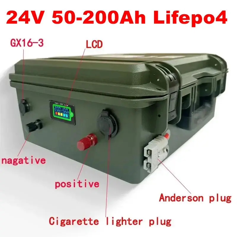 

LiFePO4 24 В 50 Ач 60 Ач 80 Ач 100 Ач 120 Ач 150 Ач 180 Ач 200 Ач Литиевый аккумулятор для 2 кВт Adatальные pour Les tra Comunements desteur