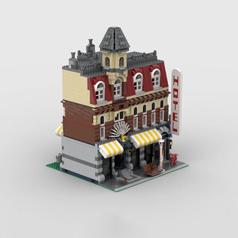 2335개 MOC 카페 비코너 독립형 모듈형 모델 빌딩 크리스마스 선물 블록 장난감 건축 조립 DIY 창의적 아이디어