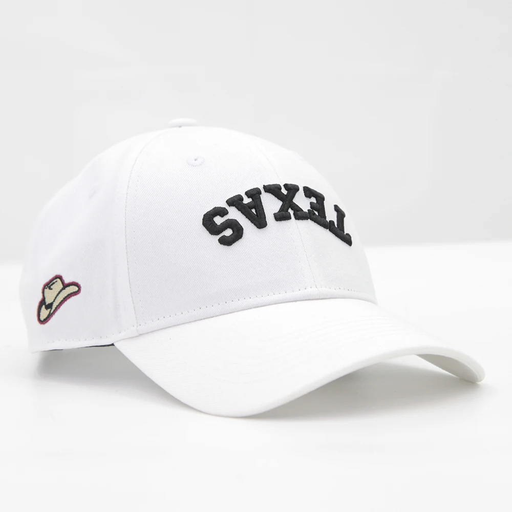 قبعة بيسبول للجنسين بشعار TEXAS مطرزة ثلاثية الأبعاد عالية الجودة مناسبة للرياضات الخارجية وقبعات السفر