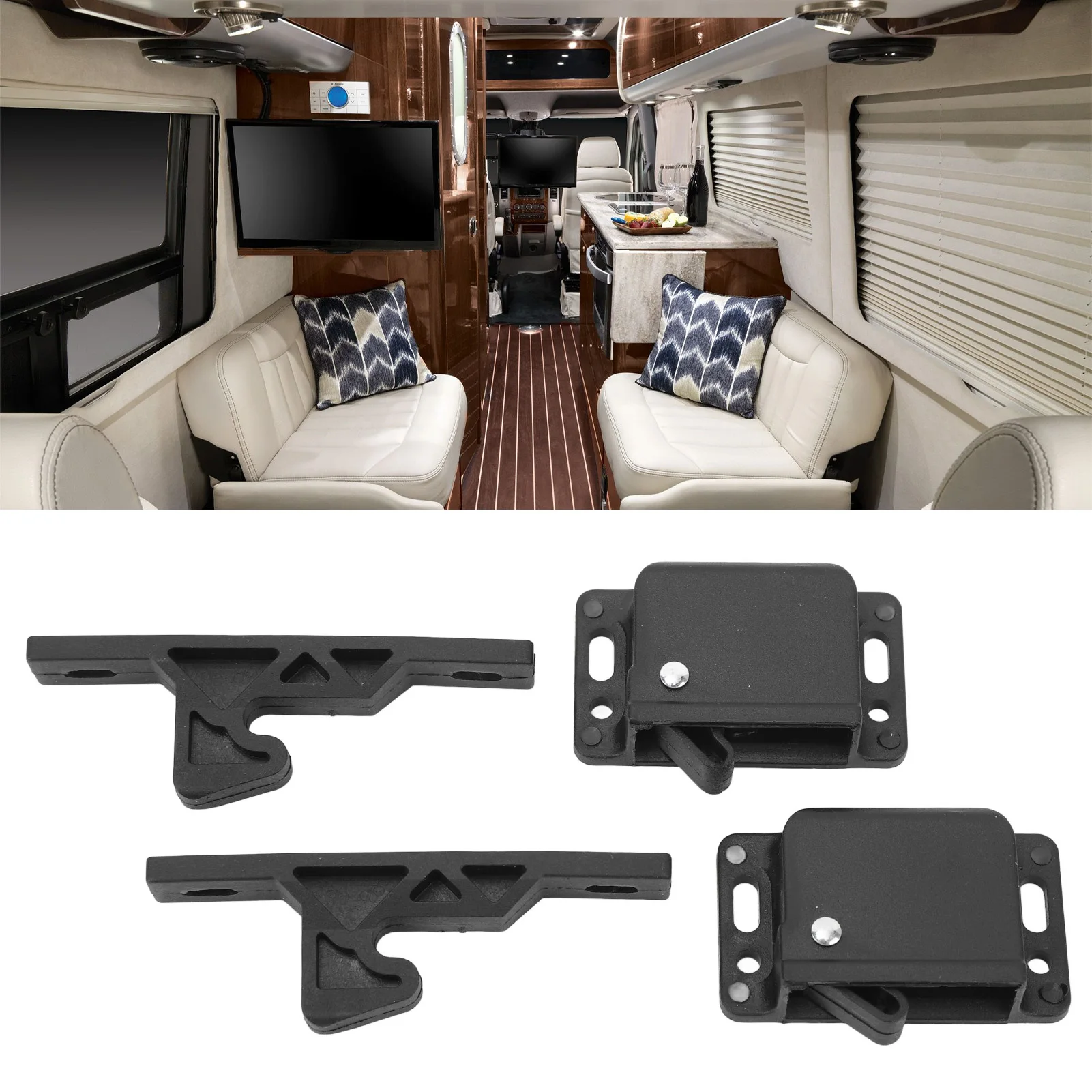 

8 комплектов защелок шкафа для автофургона, устойчивые к давлению защелки и защелки ящика для автофургона для дома, грузового прицепа