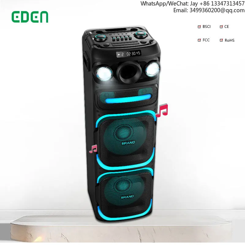 

Домашняя акустическая система с объемным звуком, Bluetooth, двойные 12-дюймовые активные колонки, караоке, режим эквалайзера, Partybox1000