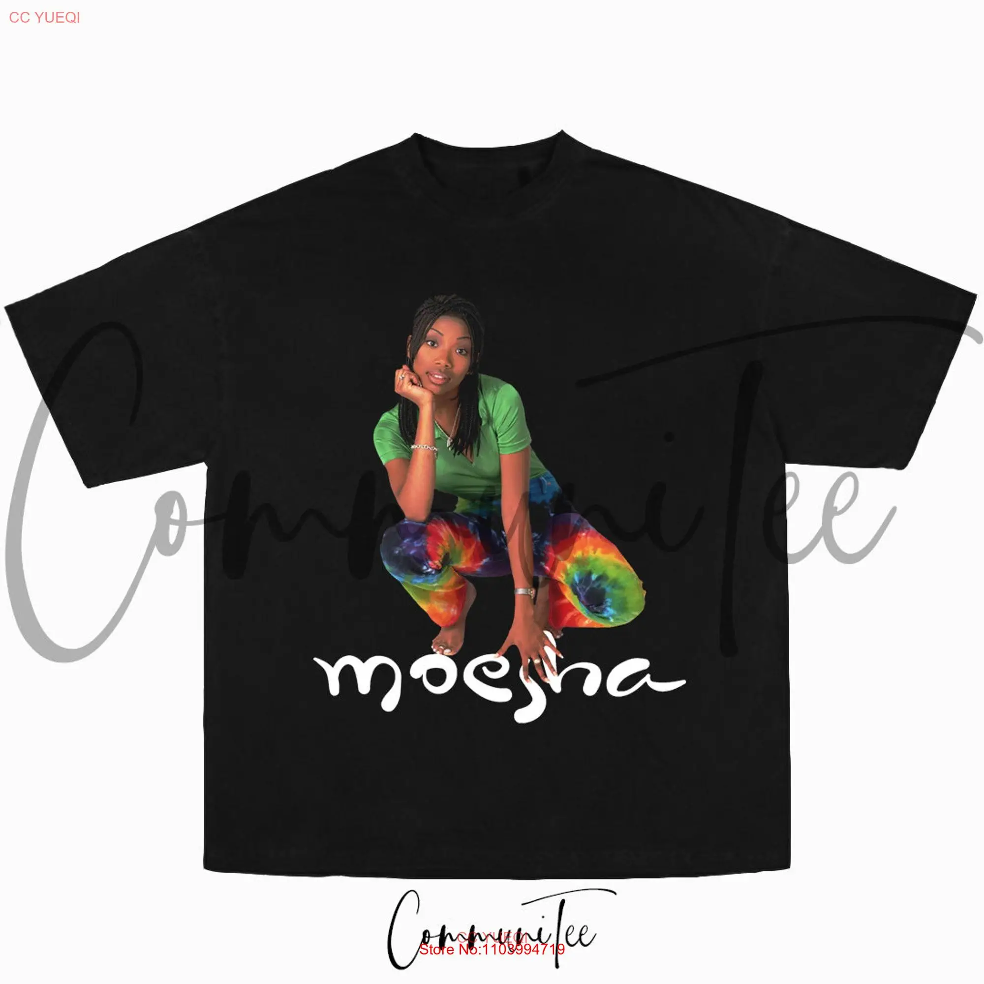 Moesha Alternate Brandy Sitcom Comedy Movie Film Rap T Shirt Big Face Head Vintage Retro 90s 00s Style Bootleg Hip Hop