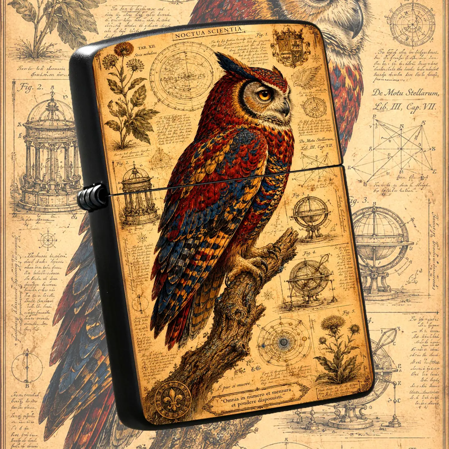 Vintage Owl Noctua Scientia Art Lighter, Retro Antique Alchemy Style Decorative Ignition Tool, Multi-Scene Portable Elegant Gadget, Unique Aesthetic Creative Gift For Collection, Daily Use, Outdoor Travel, Gifting To Ar A Humorous And Inter